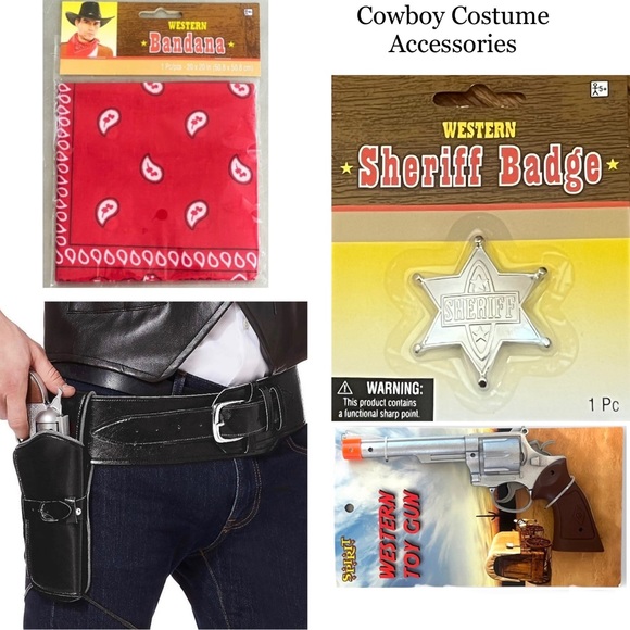 Authentic Western Wandering Gunman Belt and Holster Adult Brown Costume Accessory